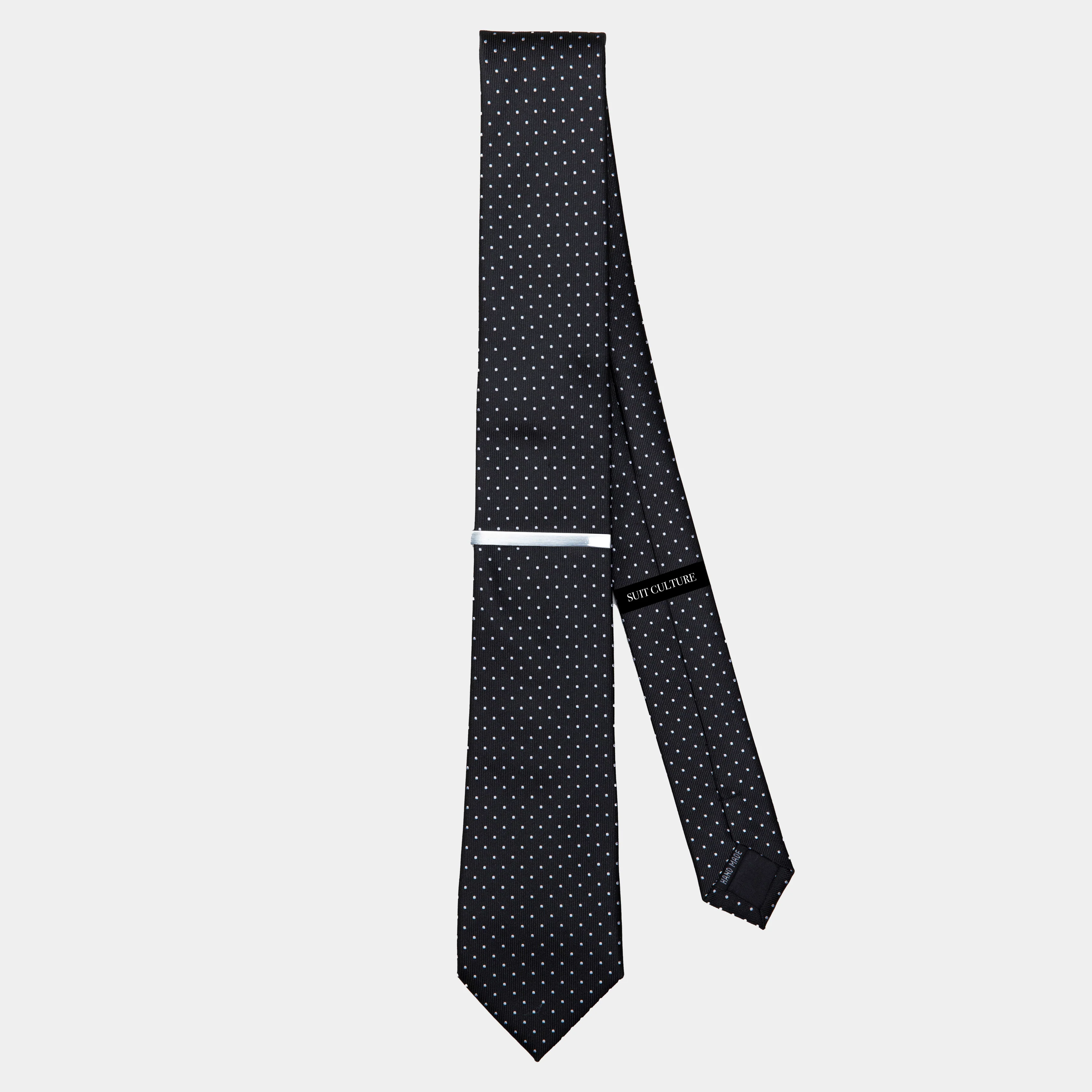 Black Dot Silk Accessories Set - Image 3