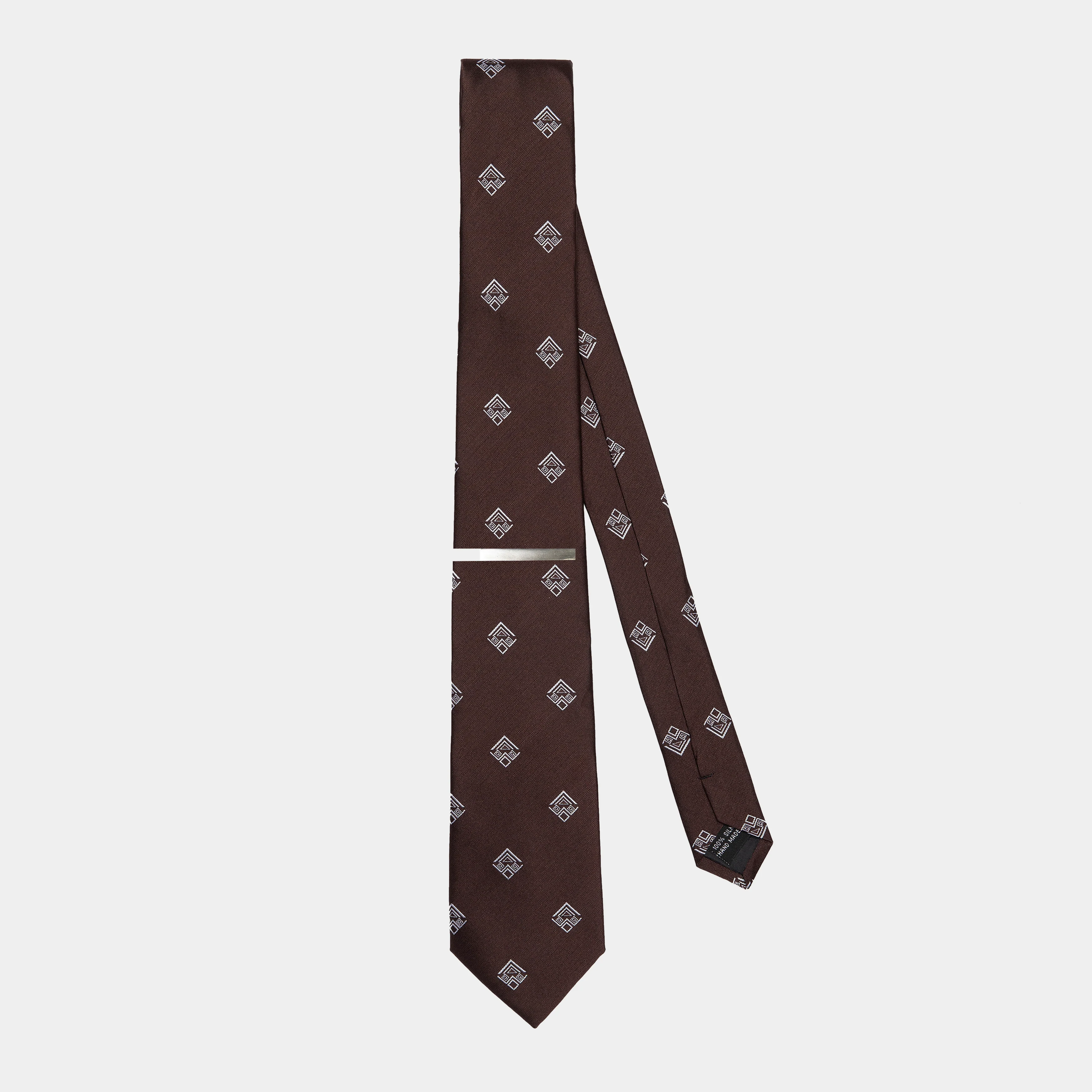 Brown Aztec Silk Accessories Set - Image 4