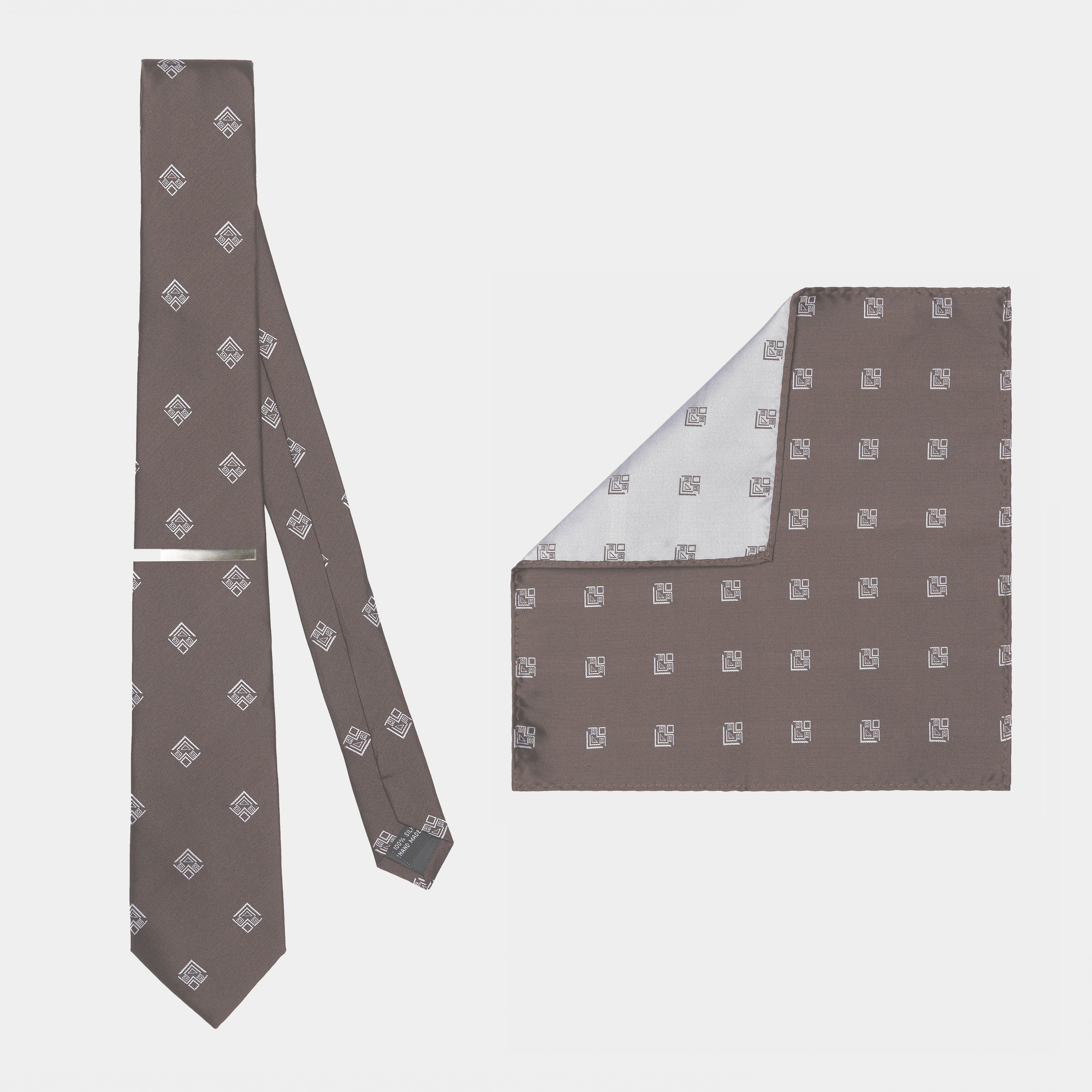 Mink Aztec Silk Accessories Set - Image 3