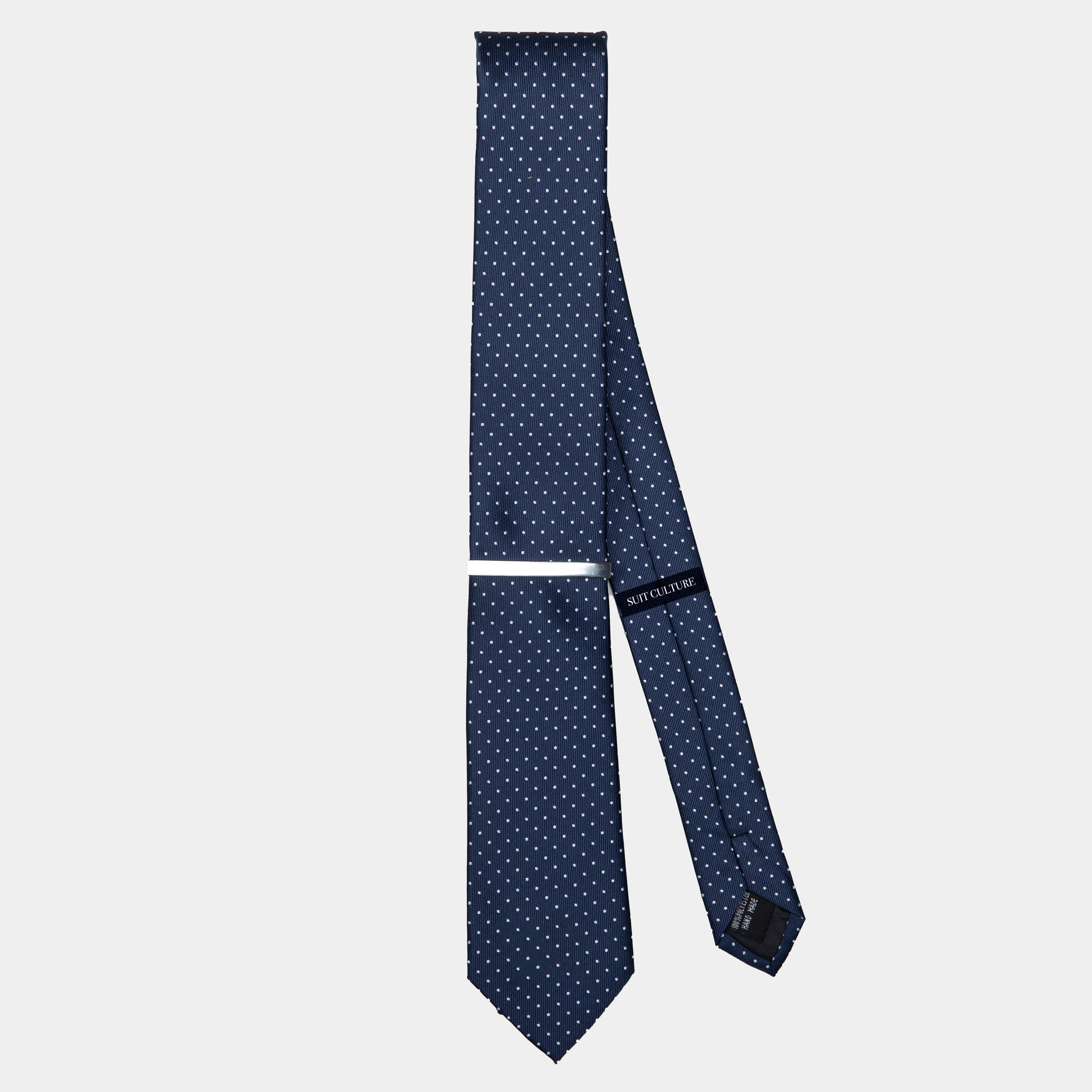 Navy Dot Silk Accessories Set - Image 3